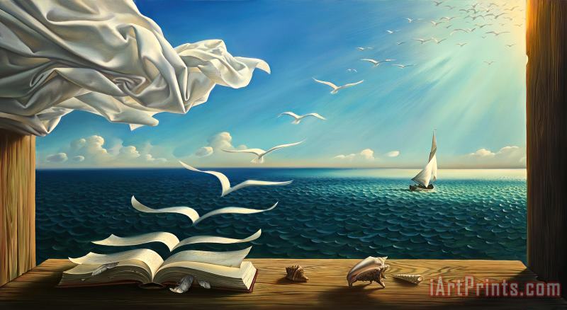 Diary of Discoveries painting - Vladimir Kush Diary of Discoveries Art Print