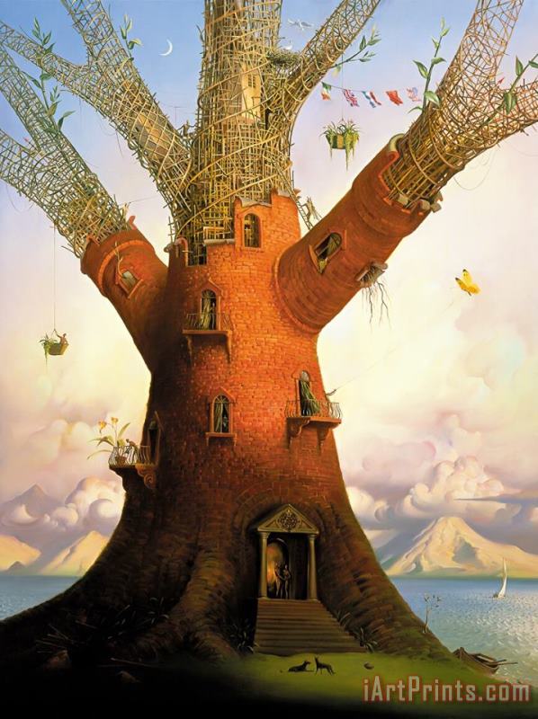 Family Tree painting - Vladimir Kush Family Tree Art Print