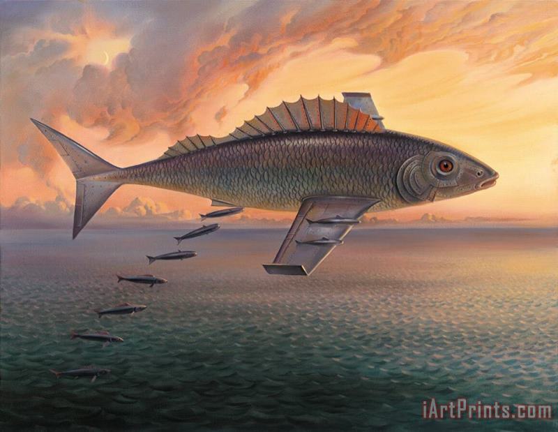 Vladimir Kush Flying Fish Art Print