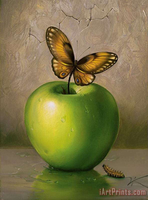 Green Apple painting - Vladimir Kush Green Apple Art Print