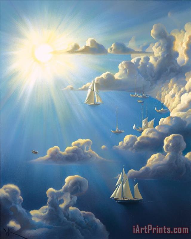 Heavenly Harbor painting - Vladimir Kush Heavenly Harbor Art Print