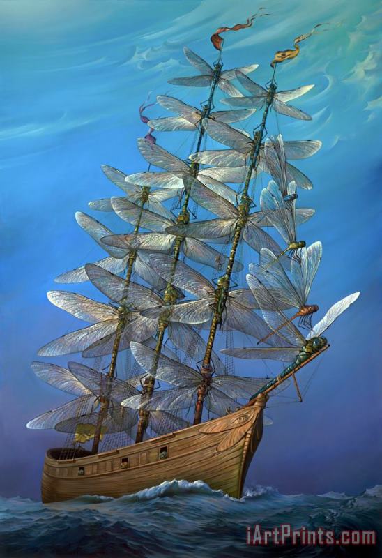 In Full Sail painting - Vladimir Kush In Full Sail Art Print