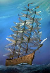 Surrealism Art for sale - In Full Sail by Vladimir Kush