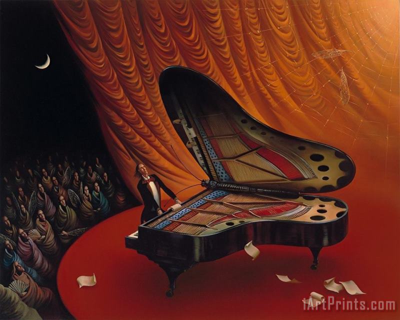 Moonlight Sonata painting - Vladimir Kush Moonlight Sonata Art Print