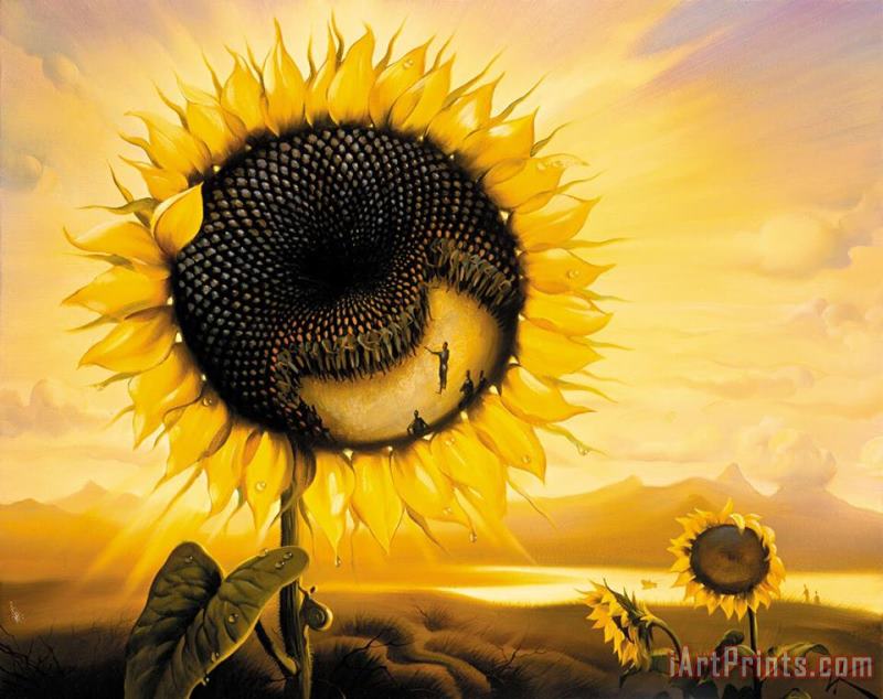 Planet Sunflower painting - Vladimir Kush Planet Sunflower Art Print