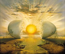 Vladimir Kush Sunrise by The Ocean painting