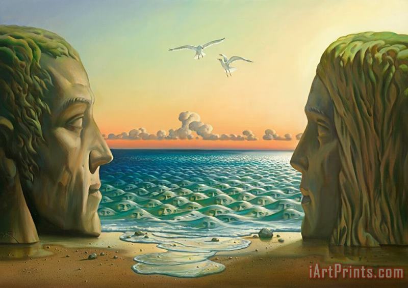 Waves Whisper painting - Vladimir Kush Waves Whisper Art Print
