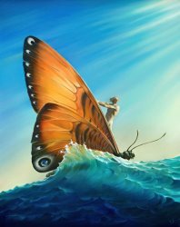 Surrealism Art for sale - Wingsurfer by Vladimir Kush