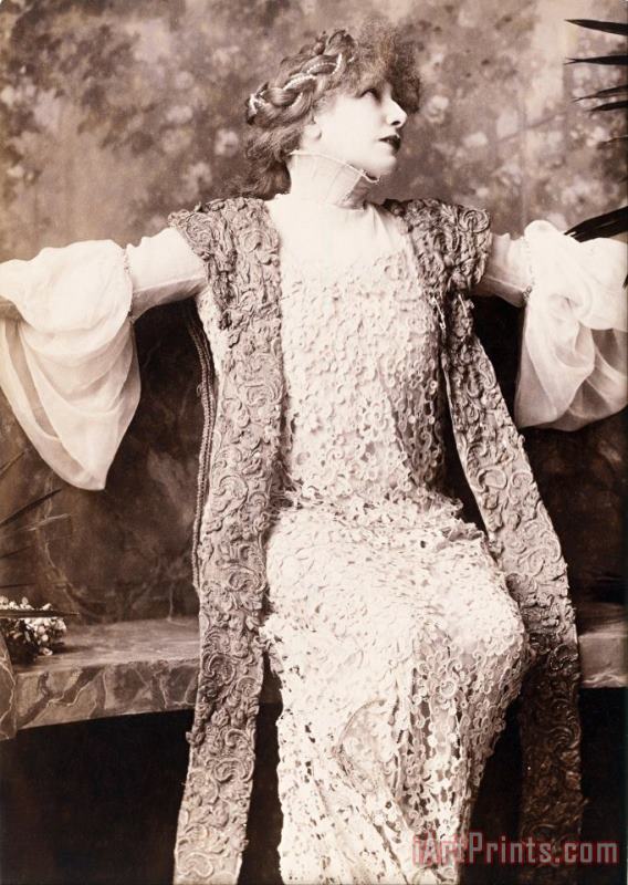 W. & D. Downey Sarah Bernhardt in Francesca De Rimini Art Print