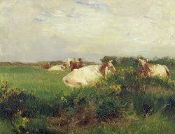 Walter Frederick Osborne Cows in Field painting