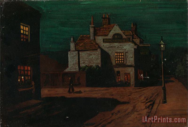 The Black Lion, Chelsea by Night painting - Walter Greaves The Black Lion, Chelsea by Night Art Print
