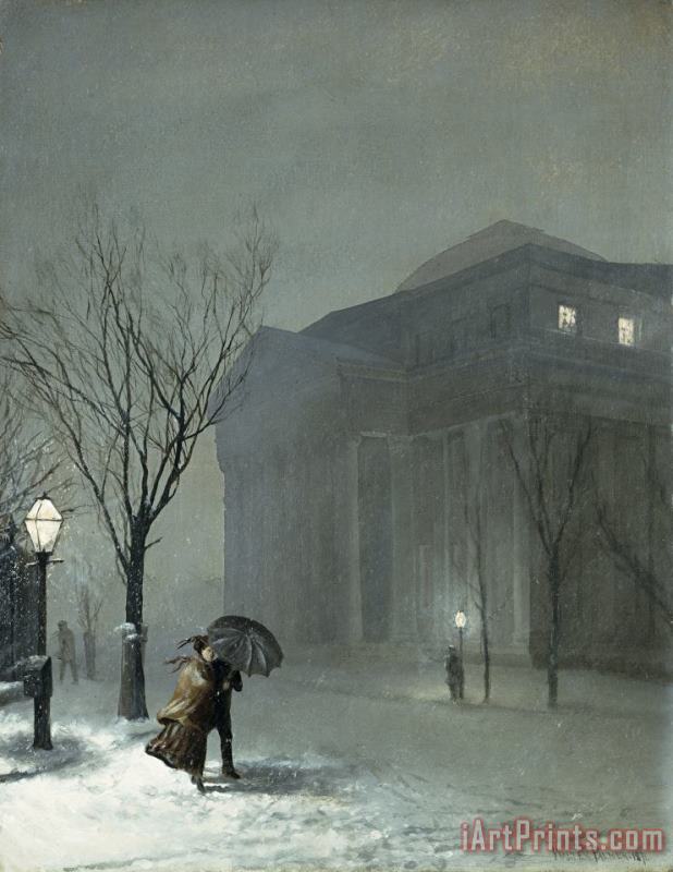 Walter Launt Palmer Albany In The Snow Art Painting