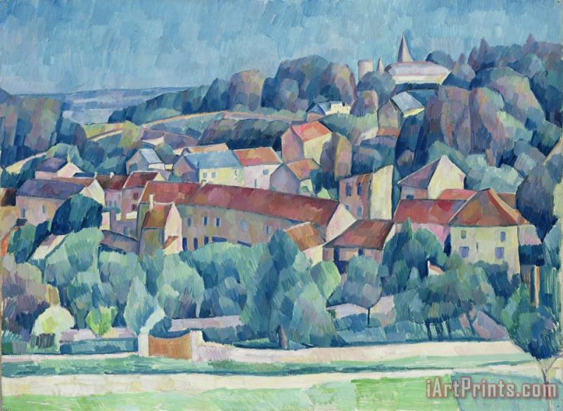 Hardricourt Village and Castle painting - Walter Rosam Hardricourt Village and Castle Art Print
