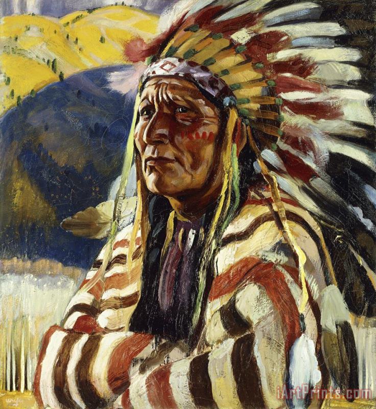Walter Ufer Chief Thundercloud Art Painting