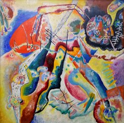 Wassily Kandinsky Bild Mit Rotem Fleck, 1914 painting