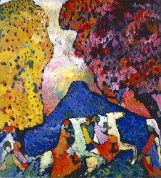Wassily Kandinsky Blue Mountain (der Blaue Berg) painting