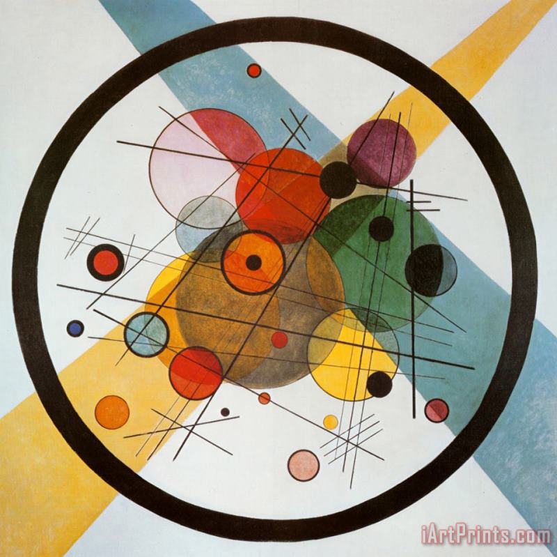 Wassily Kandinsky Circles in a Circle Art Painting