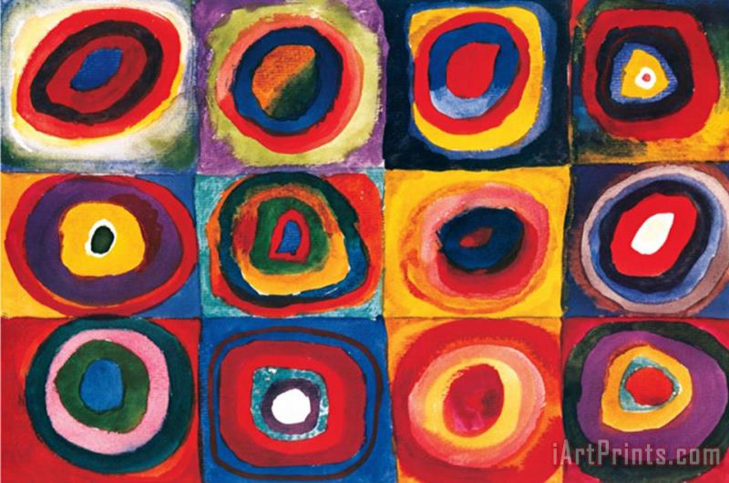 Color Study of Squares painting - Wassily Kandinsky Color Study of Squares Art Print