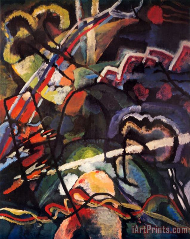 Composition Storm painting - Wassily Kandinsky Composition Storm Art Print