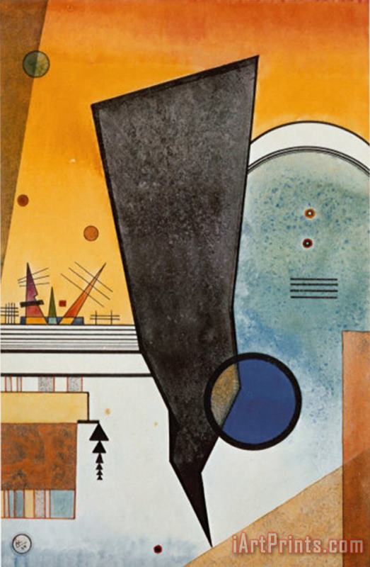 Wassily Kandinsky Gebogene Spitze 1924 Art Print