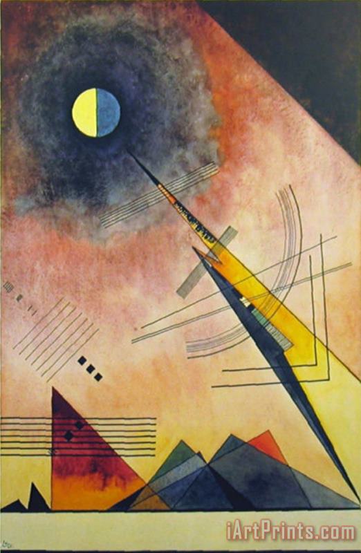Hinauf 1925 painting - Wassily Kandinsky Hinauf 1925 Art Print