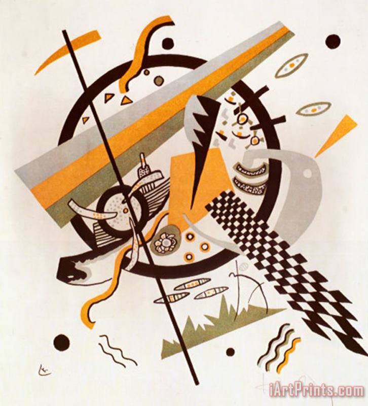 Wassily Kandinsky Komposition Mit Schachbrettstreifen 1922 Art Print