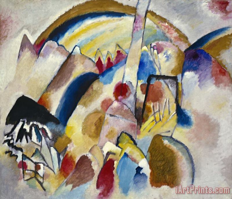 Landscape with Red Spots, No. 2 painting - Wassily Kandinsky Landscape with Red Spots, No. 2 Art Print