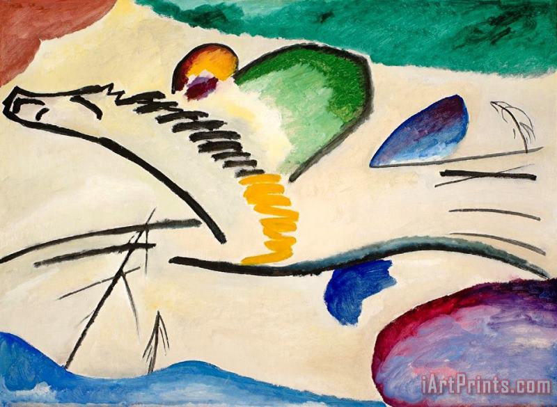 Wassily Kandinsky Man on a Horse Art Painting