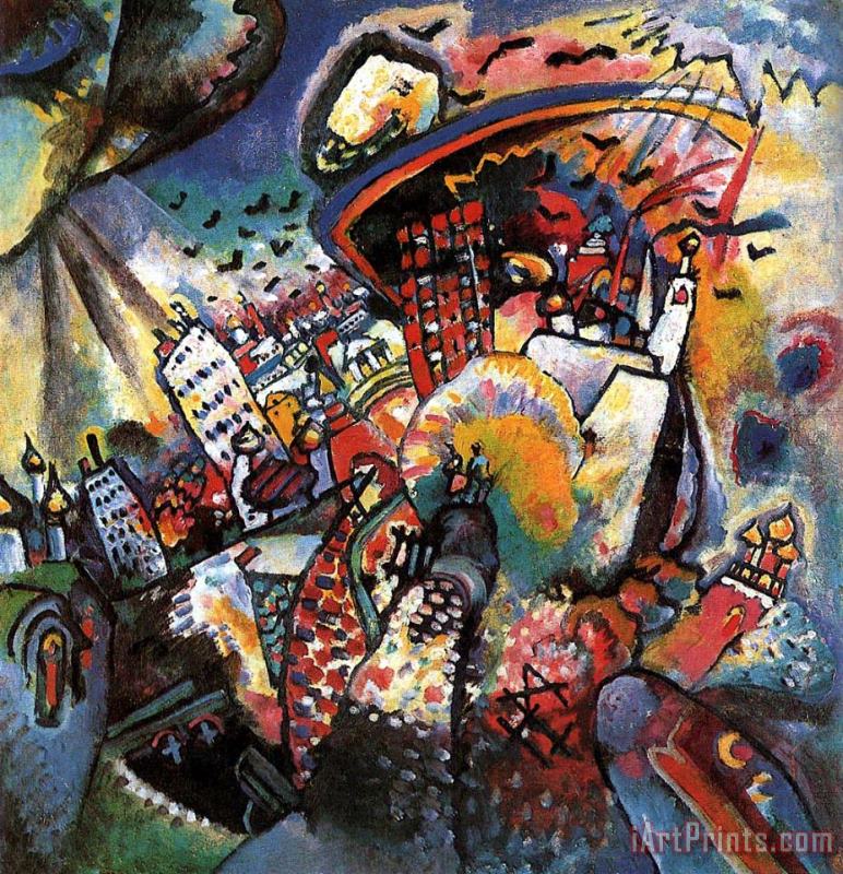 Moscow I 1916 painting - Wassily Kandinsky Moscow I 1916 Art Print