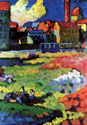 Wassily Kandinsky Munich Schwabing with The Church of St Ursula 1908 painting