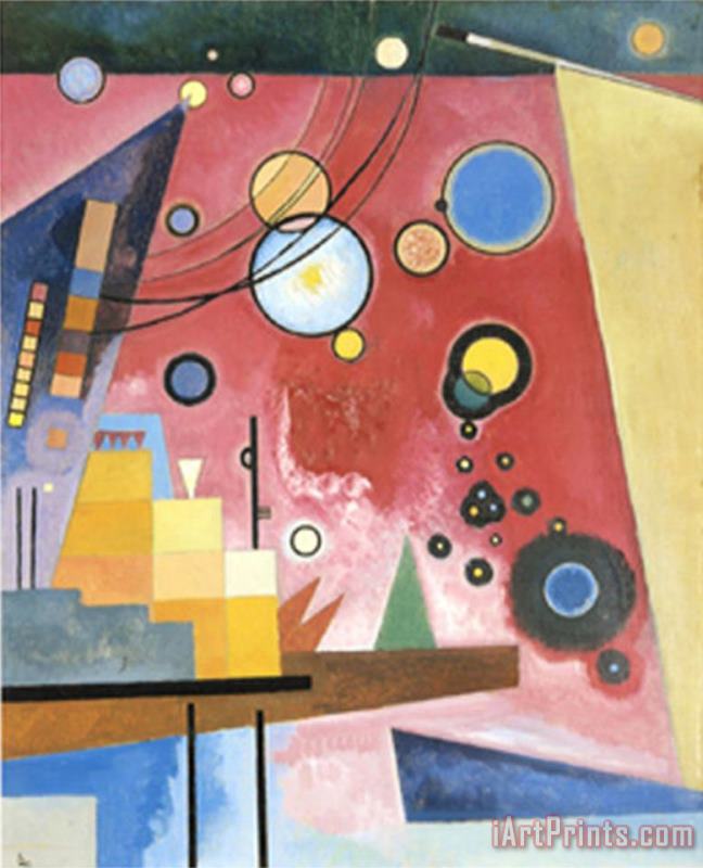 Wassily Kandinsky Schweres Rot C 1924 Art Painting