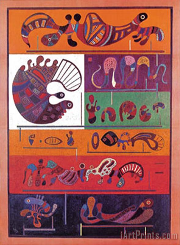 Seven 1943 painting - Wassily Kandinsky Seven 1943 Art Print