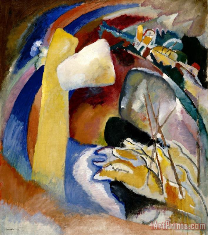 Study for Painting with White Form painting - Wassily Kandinsky Study for Painting with White Form Art Print