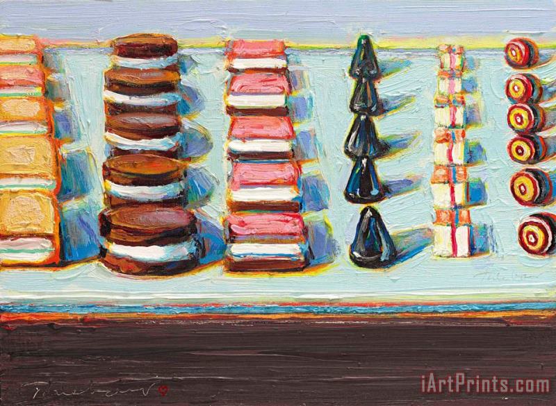 Wayne Thiebaud Confection Rows, 2002 Art Painting