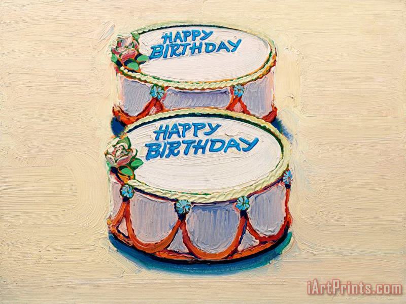Happy Birthday, 1962 painting - Wayne Thiebaud Happy Birthday, 1962 Art Print