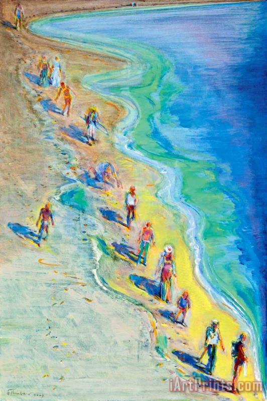 Long Beach, 2003 painting - Wayne Thiebaud Long Beach, 2003 Art Print