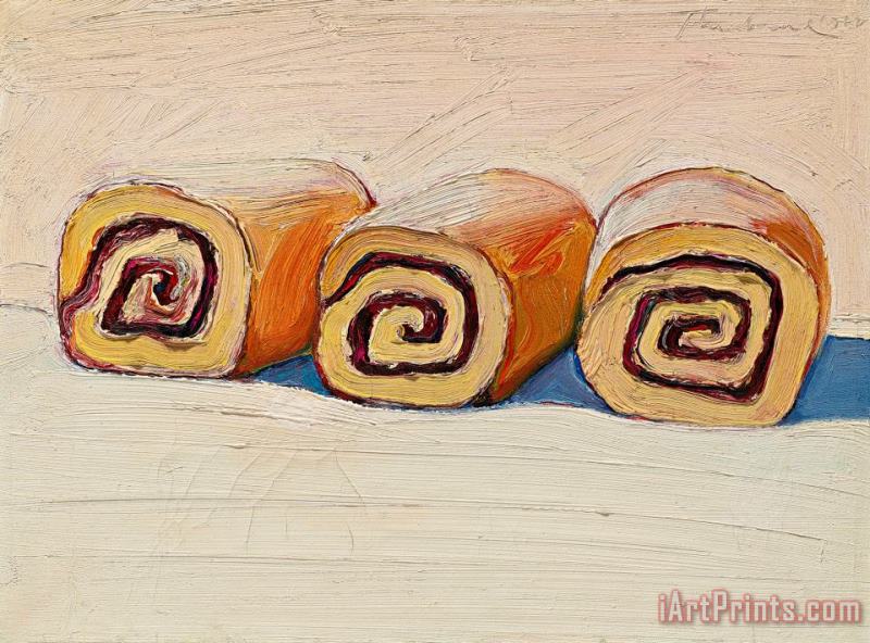 Wayne Thiebaud Three Jelly Rolls Art Painting