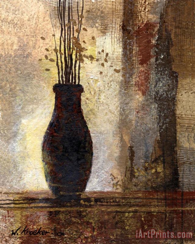 Wendy Kroeker Black Vase Metallic 1 Art Painting