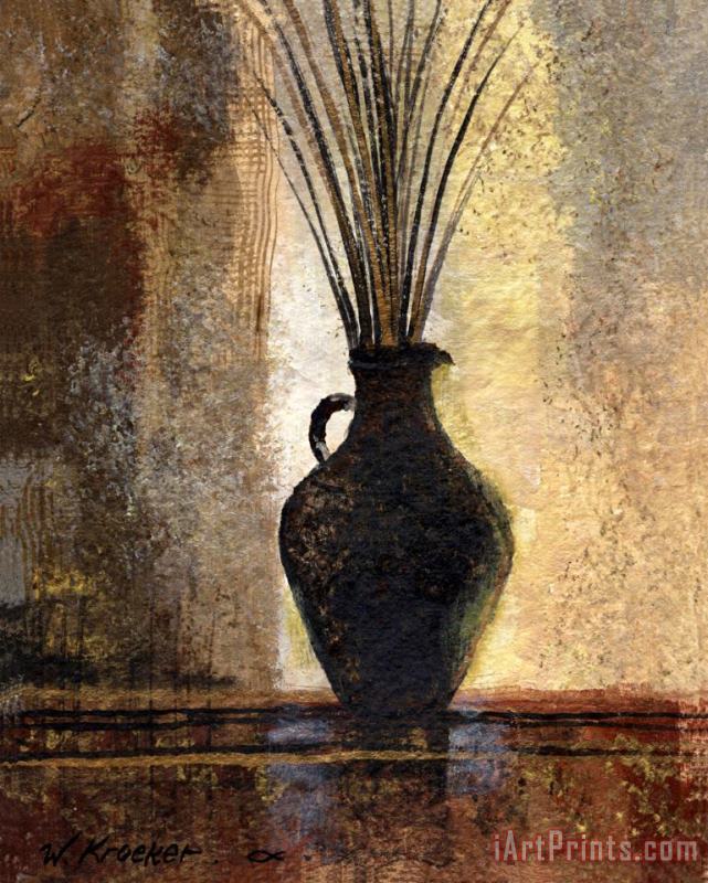 Wendy Kroeker Black Vase Metallic 3 Art Painting