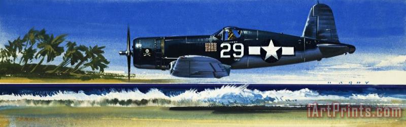 Wilf Hardy  Into the Blue American War planes Art Painting