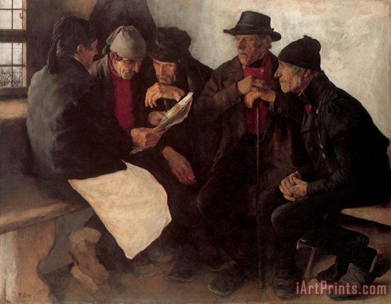 Wilhelm Leibl Village Politicians Art Painting