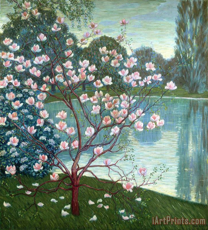 Wilhelm List Magnolia Art Painting