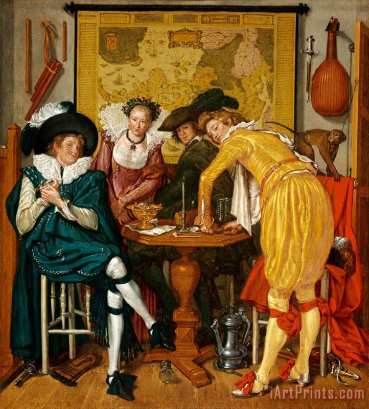 Merry Company painting - Willem Buytewech Merry Company Art Print