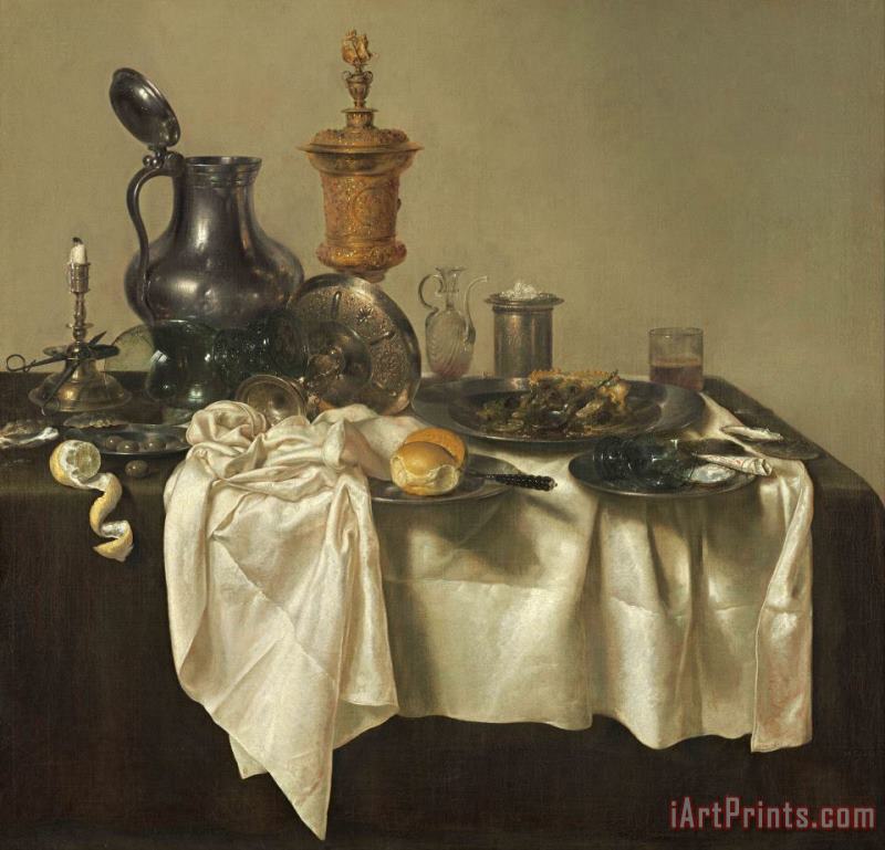 Banquet Piece with Mince Pie painting - Willem Claesz Heda Banquet Piece with Mince Pie Art Print