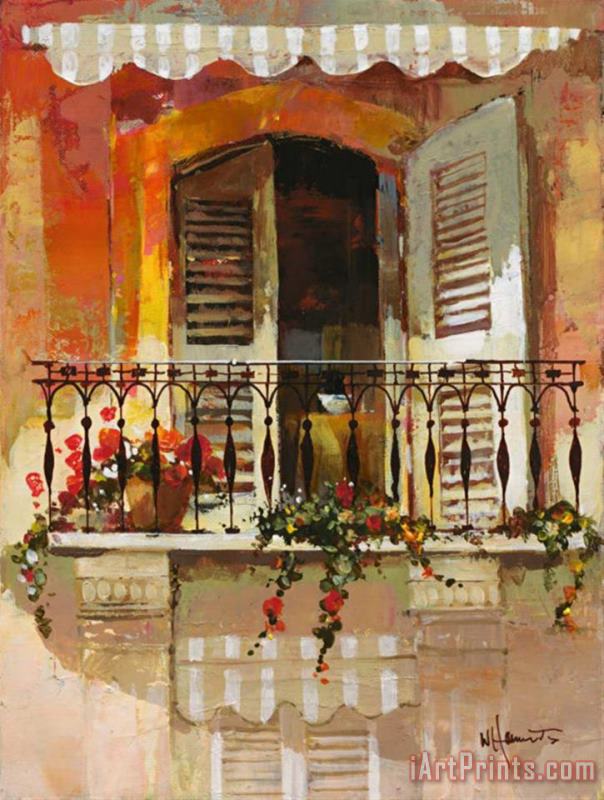 Balcony I painting - willem haenraets Balcony I Art Print