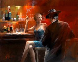 willem haenraets Evening in The Bar Ii