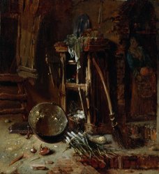 Willem Kalf A Kitchen Corner painting