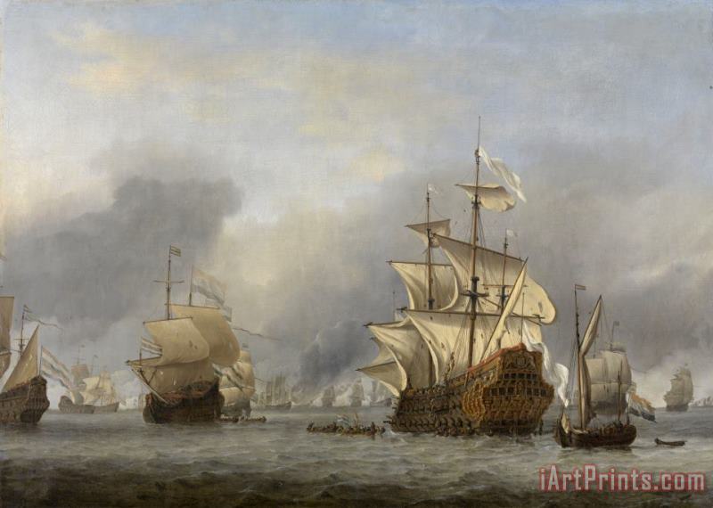 Willem van de Velde The Capture of The Royal Prince Art Painting