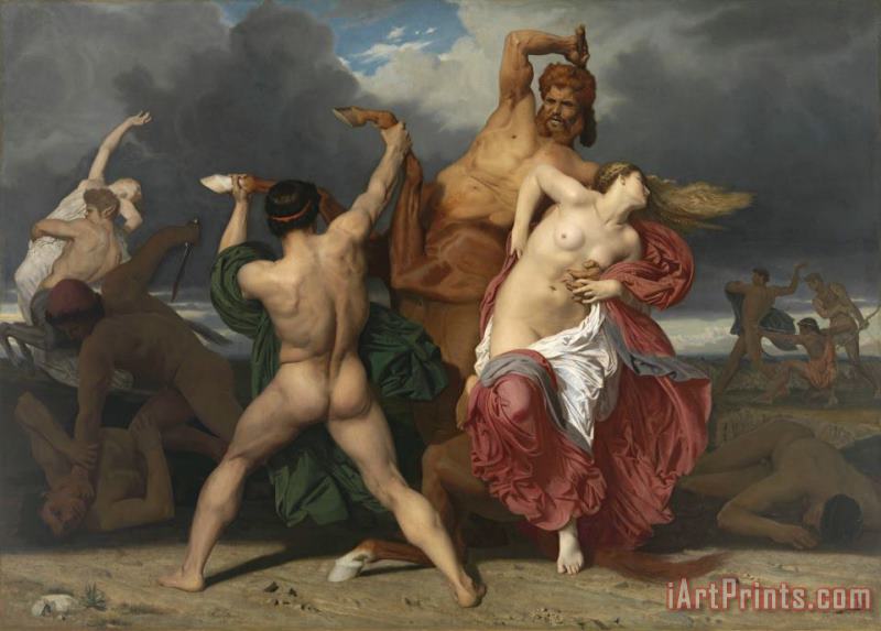 William Adolphe Bouguereau Battle of The Centaurs And The Lapithae (bataille Des Centaures Contre Les Lapithes) Art Painting