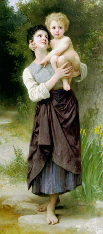 William Adolphe Bouguereau Brother And Sister Art Print